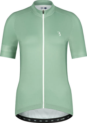 Bbb cycling fietsshirt dames korte mouw donnafit - wielershirt dames korte mouw - comfortabel en sneldrogend wielrenshirt dames - salie - maat l - bbw-412