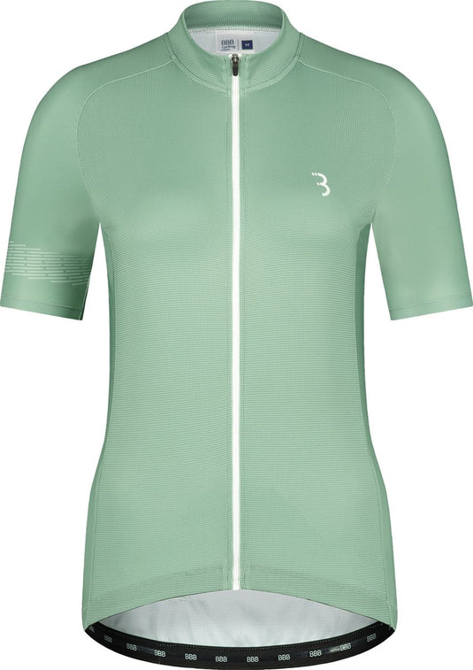 Bbb cycling fietsshirt dames korte mouw donnafit - wielershirt dames korte mouw - comfortabel en sneldrogend wielrenshirt dames - salie - maat l - bbw-412