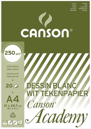 Canson tekenblok academy formaat 21 x 297 cm (a4)