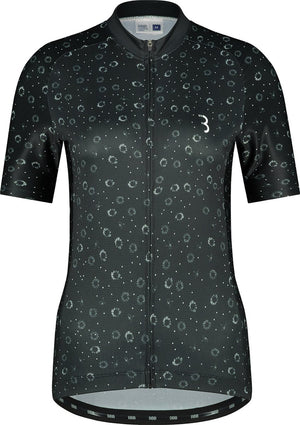 Bbb cycling fietsshirt dames korte mouw donnafit - wielershirt dames korte mouw - comfortabel en sneldrogend wielrenshirt dames - zwart bloemen - maat xl - bbw-412