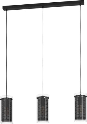 Eglo pinto textil 1 hanglamp - e27 - 82 cm - zwart