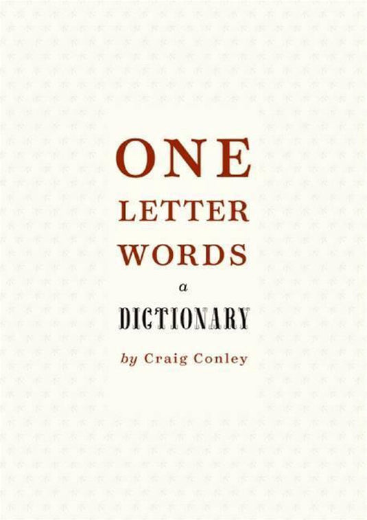 One-letter words, a dictionary