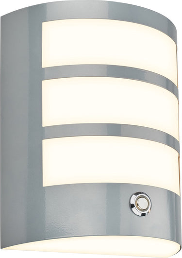 Briloner - led wandlamp oplaadbaar - dimbaar buitenverlichting - met timer - 18 x 15 x 7 cm - mat chroom
