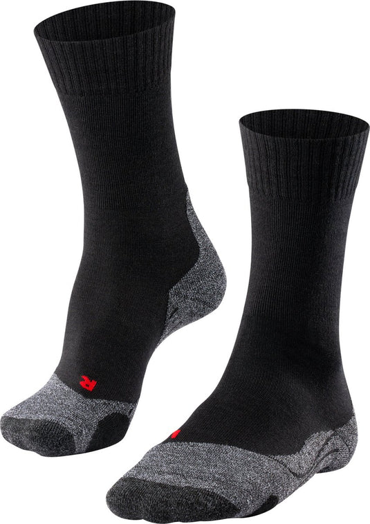 Falke tk2 anti-blaar dik wol functioneel materiaal wandelsokken heren zwart - maat 49-50