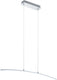 Eglo lasana - hanglamp - 1 lichts - chroom - wit