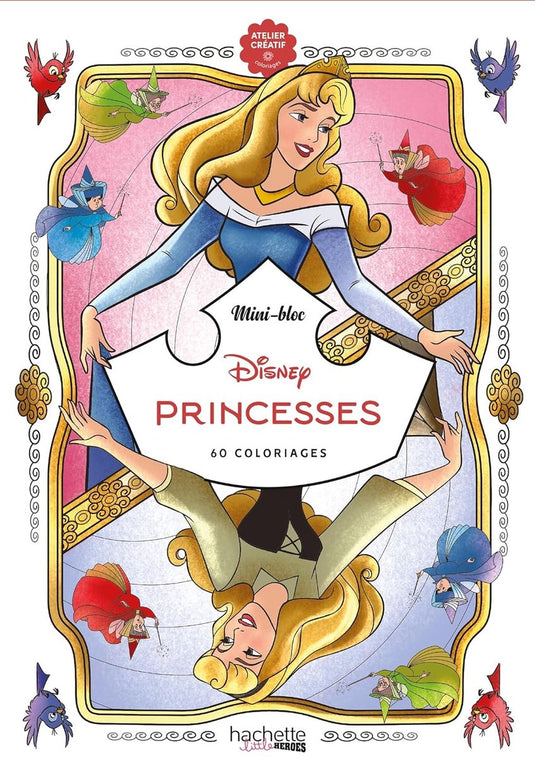 Hachette heroes mini-bloc disney princesses - klein kleurblok voor volwassenen en kinderen