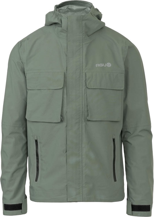 Agu city cruiser urban outdoor - unisex regenjas - dark sage - maat m