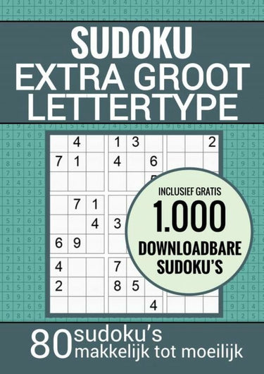 Merkloos sans marque puzzelboek voor slechtzienden, ouderen, senioren, opa en oma: sudoku grootletter type xl xxl