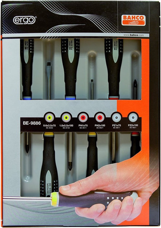 Bahco be-9886 schroevendraaierset - 6 delig