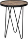 Woood lev bijzettafel - hout metaal - zwart - 52x39x39