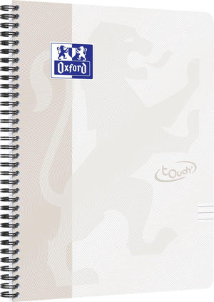 Oxford touch - notitieboek - a4 - gelijnd - 140 pagina's - 90g - soft cover - licht grijs