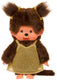 Monchhichi pop meisje - gouden glitterjurk 20 cm - knuffel speelgoed.