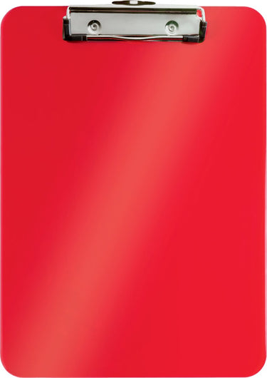 Leitz wow kunststof a4 klembord met ophanghaakje - capaciteit tot 80 vel – rood