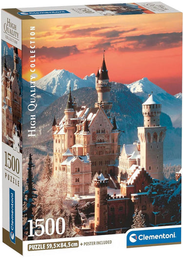 Clementoni - puzzel - 1500 stukjes - neuschwanstein kasteel - puzzel voor volwassenen