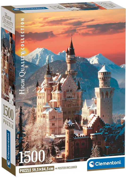 Clementoni - puzzel - 1500 stukjes - neuschwanstein kasteel - puzzel voor volwassenen