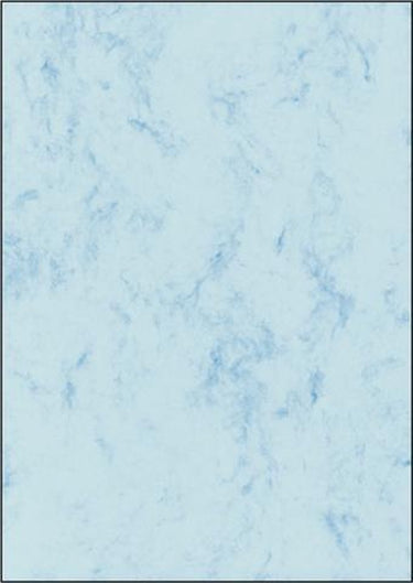 Sigel designpapier a4 - met motief marmer blauw - tweezijdig - 200 grams - 50 vel - si-dp551