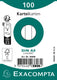 Exacompta 1x pak 100 steekkaarten in folie - bristol gelijnd niet geperforeerd 55x74mm, wit