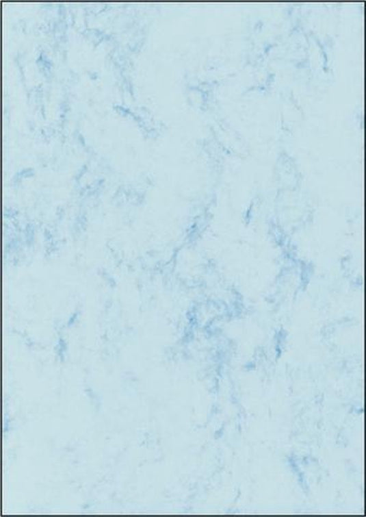 Sigel designpapier a4 - met motief marmer blauw - tweezijdig - 200 grams - 50 vel - si-dp551