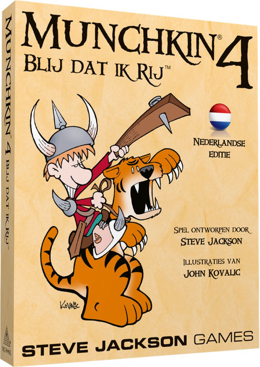 Steve jackson games munchkin 4 blij dat ik rij - kaartspel uitbreiding - 12+ jaar