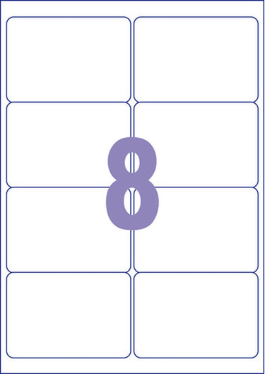 Kangaro etiketten - universeel - inkjet laser kopieer - 99,1x67,7mm - 25 vel - 8 stickers per vel