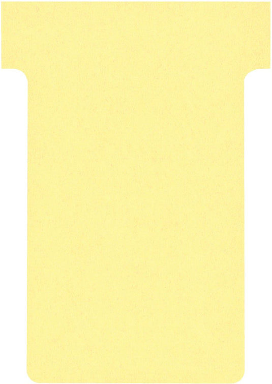 Nobo t-insteekkaarten karton 170g m2 60x15x85x48,5mm geel