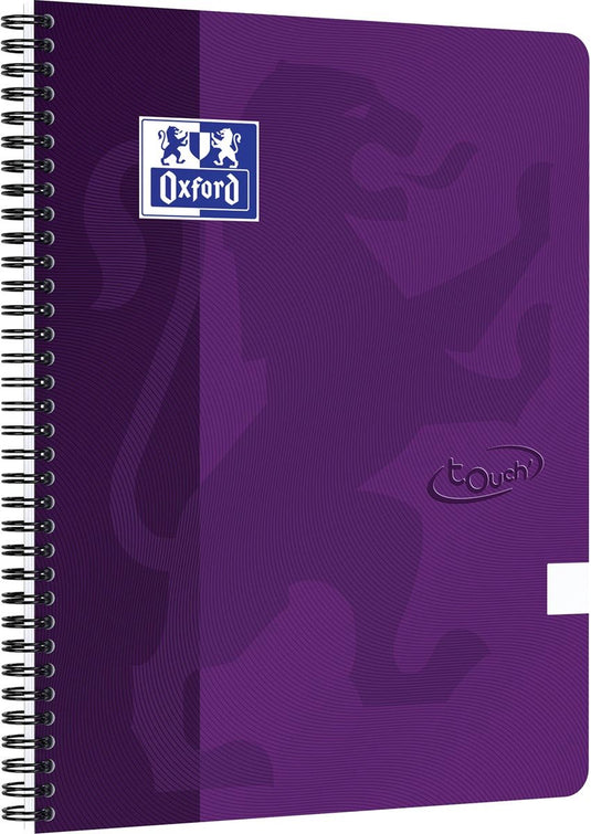 Oxford touch - notitieboek - a4 - blanco - 140 pagina's - 90g - soft cover - paars