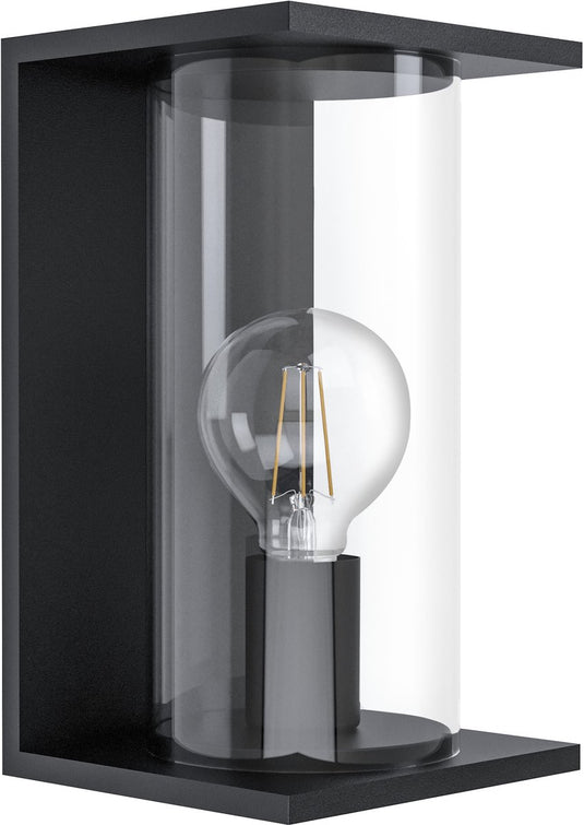 Eglo cascinetta wandlamp voor buiten - e27 - 28cm - ip44 - zwart