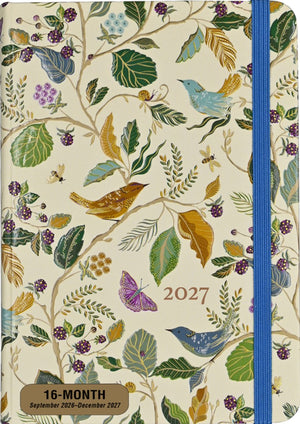 Peter pauper birds and berries compact diary 16-mnds 2027