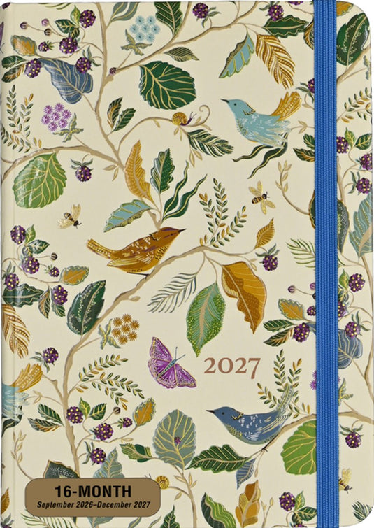Peter pauper birds and berries compact diary 16-mnds 2027