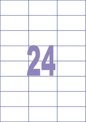 Kangaro etiketten - universeel - inkjet laser kopieer - 70x37mm - 25 vel - 24 stickers per vel