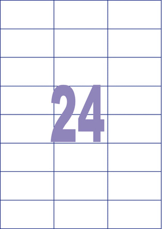 Kangaro etiketten - universeel - inkjet laser kopieer - 70x37mm - 25 vel - 24 stickers per vel