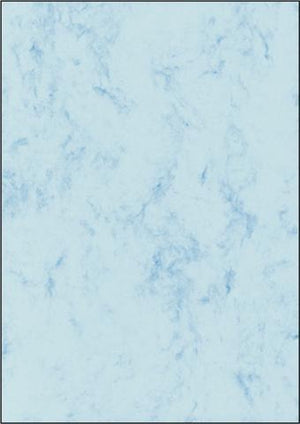Sigel designpapier a4 - met motief marmer blauw - tweezijdig - 200 grams - 50 vel - si-dp551