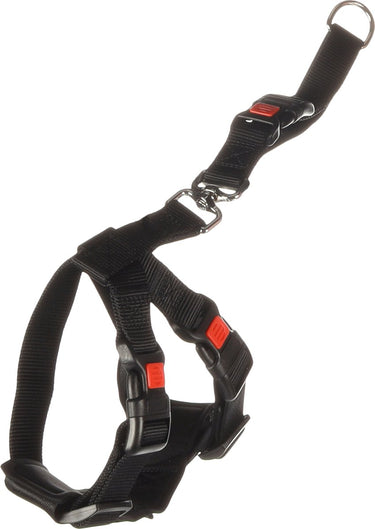 Flamingo hondentuigje auto harnas maat s - zwart 35-50 cm