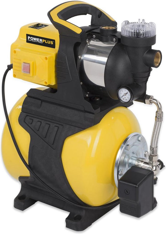 Powerplus elektrische waterpomp powxg9573 - hydrofoorpomp van 1000 w, maximale temperatuur van 35 °c en debiet van 3500 l hour, tuingereedschap