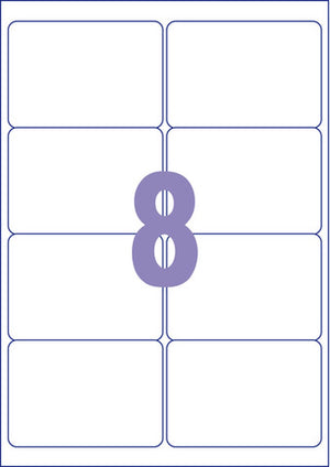 Kangaro etiketten - universeel - inkjet laser kopieer - 99,1x67,7mm - 25 vel - 8 stickers per vel