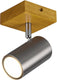 Trio marley - spot - nikkel mat - excl. 1x gu10 4,5w - houten element
