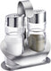 Westmark peper-en-zoutstel, 3-delig, inhoud: elk 40 ml, roestvrij staal glas, wien, zilver doorzichtig, 65022260