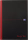 Oxford notitieboek black and red a4 96vel gelinieerd ass.