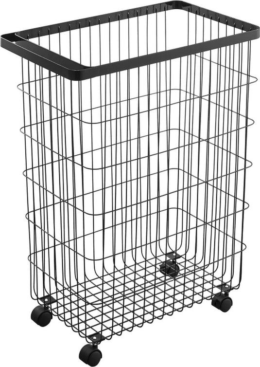 Yamazaki wasmand op wielen - tower - zwart