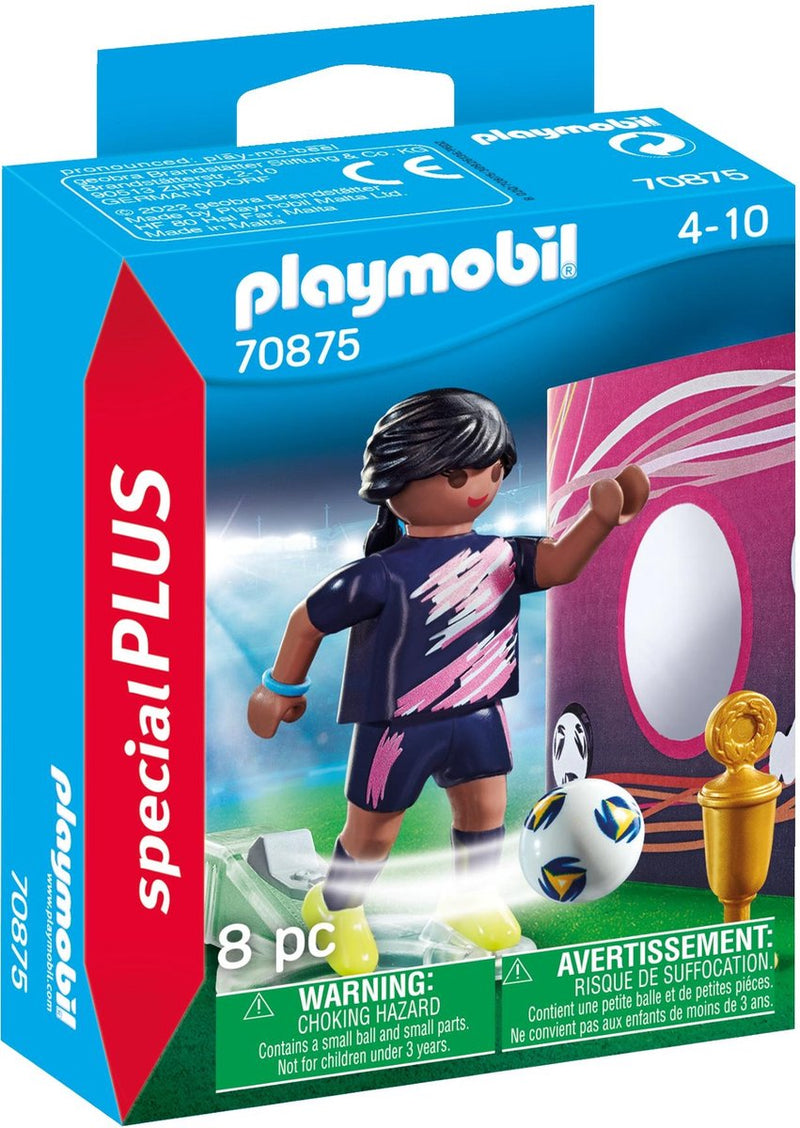 Afbeelding laden in galerijviewer, Playmobil specials voetbalster met doelmuur - 70875
