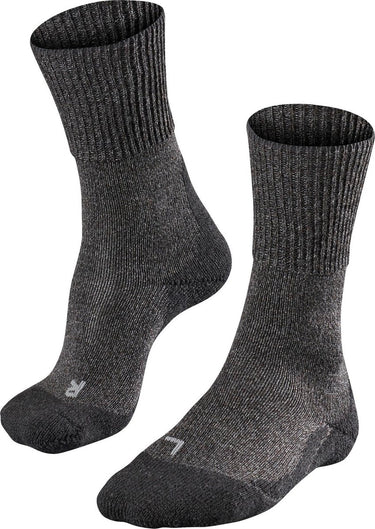 Falke tk1 wool anti-blaar dik wol functioneel materiaal wandelsokken dames grijs - maat 41-42