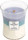 Woodwick hourglass trilogy medium geurkaars - calming retreat - 60 branduren