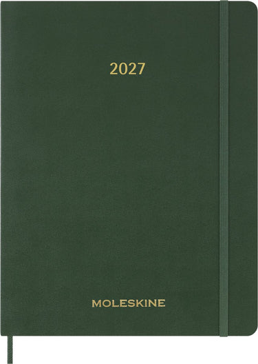 Moleskine 15 maanden agenda - 2027 - essential planner - wekelijks - verticaal - xxl - mirthe groen