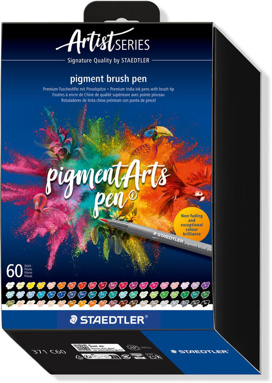 Staedtler - artist series - pigment arts - brush pen - set met 60 kleuren