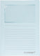 Q-connect l-map met venster | 120 g m² | a4 | pak van 100 stuks | lichtblauw