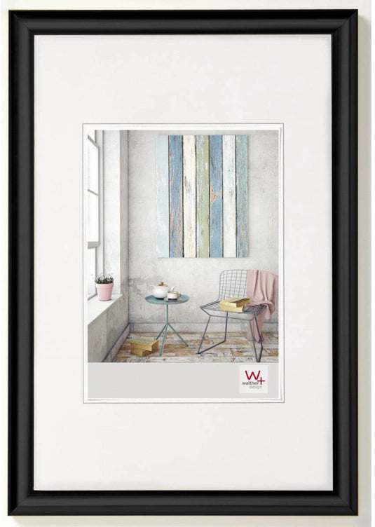 Walther trendstyle - kunststof lijst - fotoformaat 15x20 cm - zwart