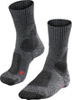 Falke tk1 anti-blaar dik wol functioneel materiaal wandelsokken heren grijs - maat 44-45