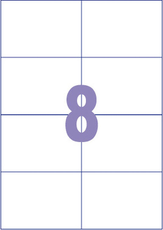 Kangaro etiket - universele etiketten - inkjet laser kopieer - 105x74mm - 100 vel - 8 stickers per vel - k-10574