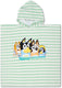 Swim essentials - poncho - 65 x 65 cm - kind - gestreept - 100% katoen - blauw wit