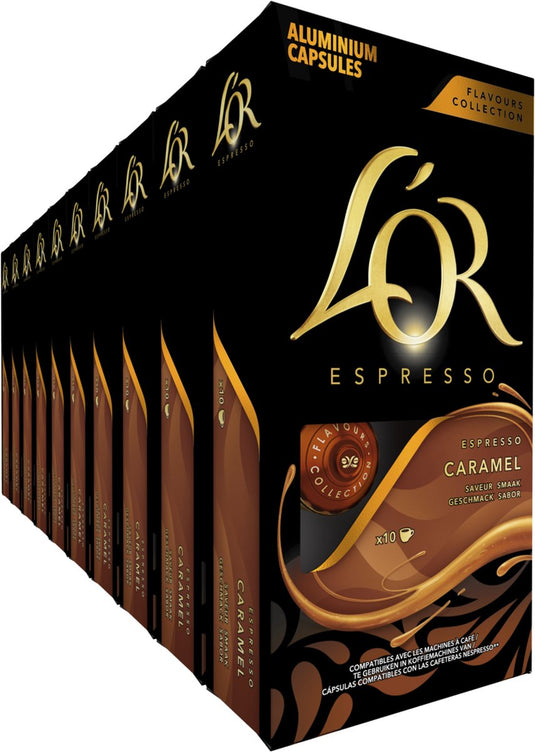 L'or espresso caramel koffiecups - 10 x 10 capsules